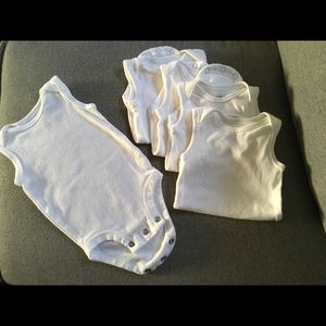 Baby  white Carters Onesies-5